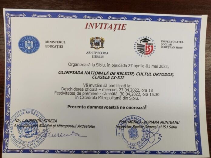 olimpiada nationala de religie