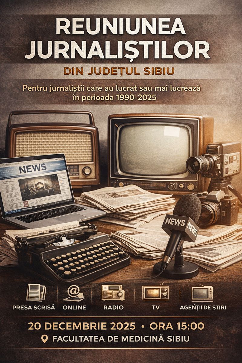afis reuniunea jurnalistilor