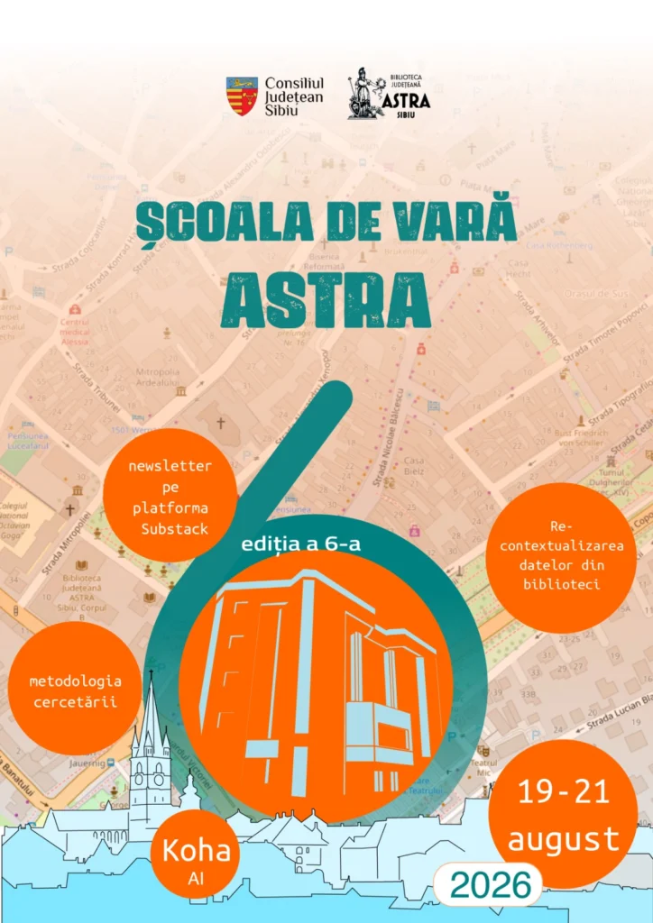 Biblioteca ASTRA Sibiu deschide înscrierile pentru cea de-a VI-a ediție a Școlii de Vară dedicate bibliotecarilor