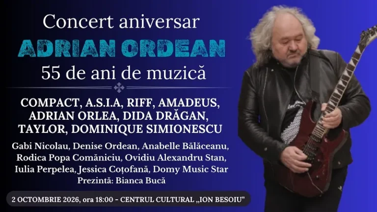 Adrian Ordean sărbătorește 55 de ani de carieră muzicală printr-un concert extraordinar la Sibiu!