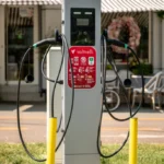 Stație de încărcare electrice Sibiu amplasată în zona Școlii de Înot